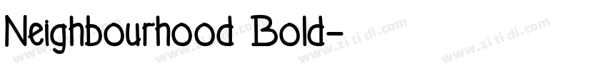 Neighbourhood Bold字体转换